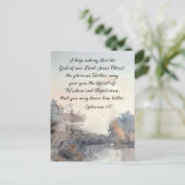 Ephesianer 1:17 Geist der Weisheit und Offenbarung Postkarte (Stehend Vorderseite)