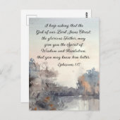 Ephesianer 1:17 Geist der Weisheit und Offenbarung Postkarte (Vorne/Hinten)