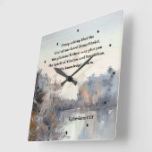 Ephesianer 1:17 Geist der Weisheit und Offenbarung Quadratische Wanduhr (Winkel)