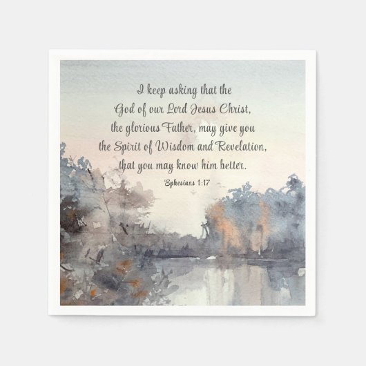 Ephesianer 1:17 Geist der Weisheit und Offenbarung Serviette (Vorderseite)