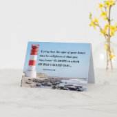 Ephesianer 1:18 Ich bete, ihr könnt die Hoffnung k Karte (Gelbe Blume)