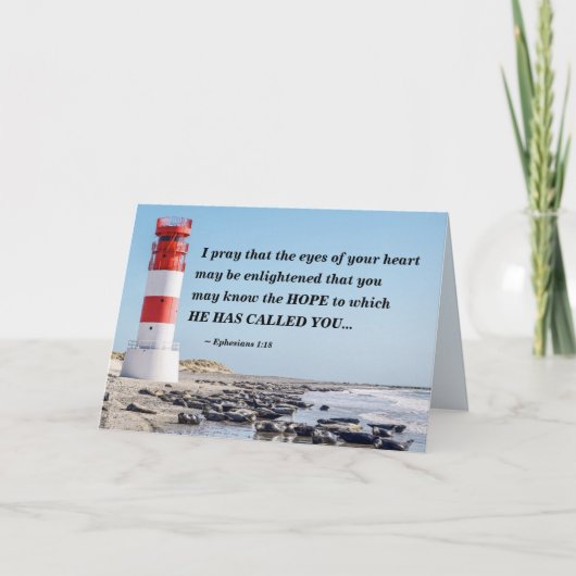 Ephesianer 1:18 Ich bete, ihr könnt die Hoffnung k Karte (Vorderseite)