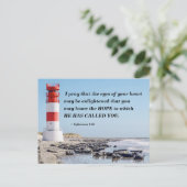 Ephesianer 1:18 Ich bete, ihr könnt die Hoffnung k Postkarte (Stehend Vorderseite)