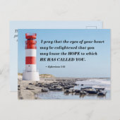 Ephesianer 1:18 Ich bete, ihr könnt die Hoffnung k Postkarte (Vorne/Hinten)