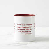 Ephesianer 1:2 KJV Bibelschrift Zwei-Tone Tasse (Zentrum)