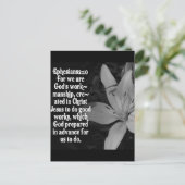 EPHESIANER 2:10 BIBLE SCRIPTURE QUOTE POSTKARTE (Stehend Vorderseite)