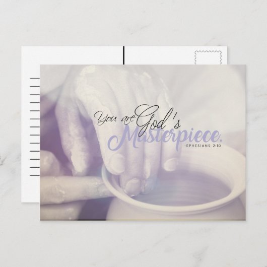 Ephesianer 2:10 - Du bist Gottes Meisterwerk Postkarte (Vorne/Hinten)