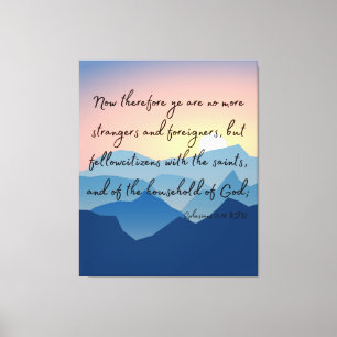 Ephesianer 2:19 Bibelverse KJV Mauer Kunst Leinwanddruck