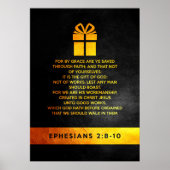 Ephesianer 2:8-10 Bibelverse Poster (Vorne)