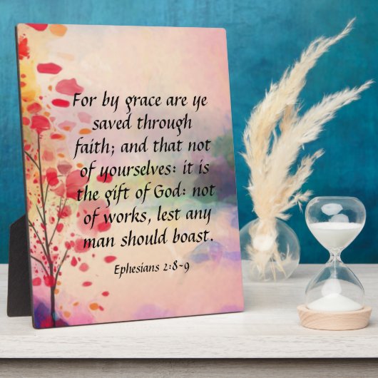 Ephesianer 2:8-9 fotoplatte (Seite)