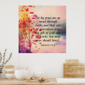 Ephesianer 2:8-9 poster (Küche)