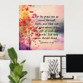 Ephesianer 2:8-9 poster (Heimbüro)