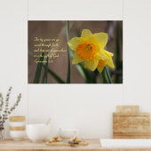 Ephesianer 2:8 biblische Verse mit gelber affodisc Poster (Küche)