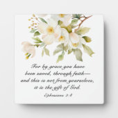 Ephesianer 2:8 Grace Sie wurden gerettet Bibel Fotoplatte (Vorderseite)