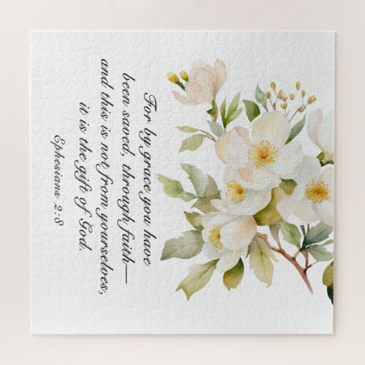 Ephesianer 2:8 Grace Sie wurden gerettet Bibel Puzzle (Horizontal)