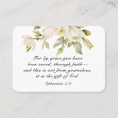 Ephesianer 2:8 Grace Sie wurden gerettet Bibel Visitenkarte (Vorderseite)