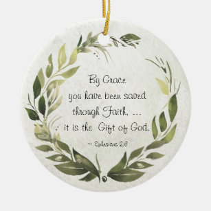 Ephesianer 2:8 Grace Sie wurden gerettet Keramik Ornament