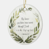 Ephesianer 2:8 Grace Sie wurden gerettet Keramik Ornament (Links)