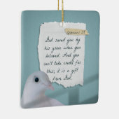 Ephesianer 2:8 mit weißer Taube Keramikornament (Rechts)