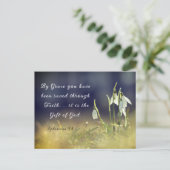 Ephesianer 2:8 von Grace Sie wurden Gerettet Bibel Postkarte (Stehend Vorderseite)