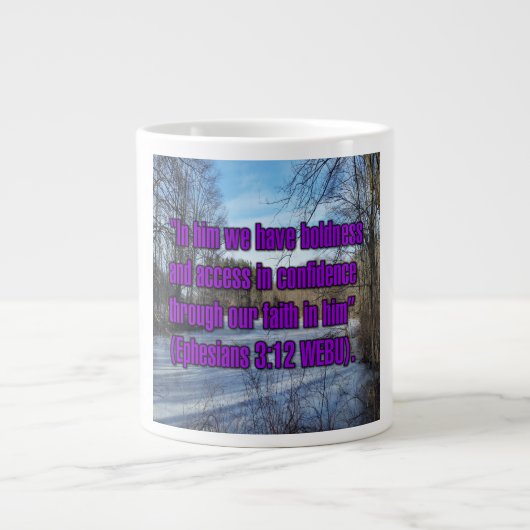 Ephesianer 3:12 WEBU-Tasse Jumbo-Tasse (Vorderseite)
