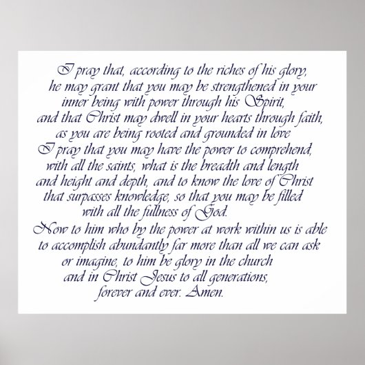Ephesianer 3:16-21 Poster (Vorne)