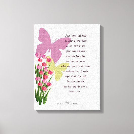 Ephesianer 3:17-18 leinwanddruck (Vorderseite)