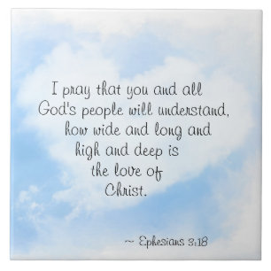 Ephesianer 3:18 Wie groß und tief ist die Liebe Ch Fliese