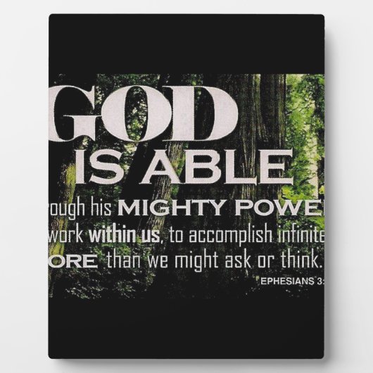 Ephesianer 3:20 fotoplatte (Vorderseite)