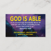 Ephesianer 3:20 | GOD IST IN DER LAGE, übermäßig S Visitenkarte (Vorderseite)