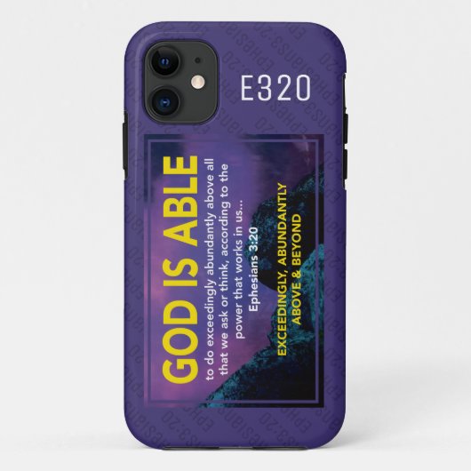 Ephesianer 3:20 | GOTT IST Christlich Lila Case-Mate iPhone Hülle (Rückseite)