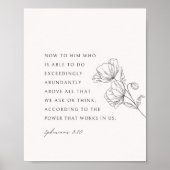 Ephesianer 3:20 überaus abudent poster (Vorne)