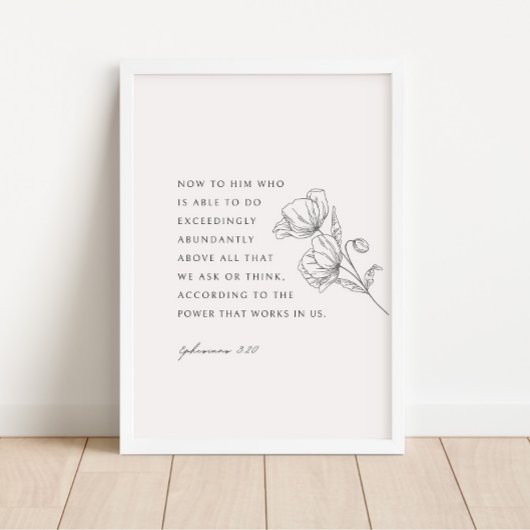 Ephesianer 3:20 überaus abudent poster