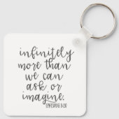 Ephesianer 3:20 Unendlich viel mehr Bibelschrift K Schlüsselanhänger (Rückseite)