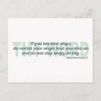 Ephesianer 4: 26-27 postkarte