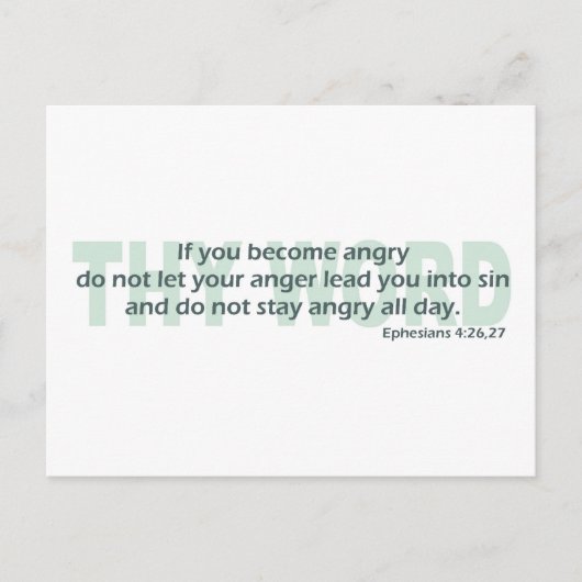Ephesianer 4: 26-27 postkarte (Vorderseite)