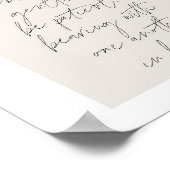 Ephesianer. 4:2 Minimaler Boho Beige Arch Poster (Ecke)