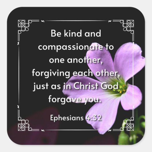 Ephesianer 4:32 Quadrataufkleber Quadratischer Aufkleber (Vorderseite)