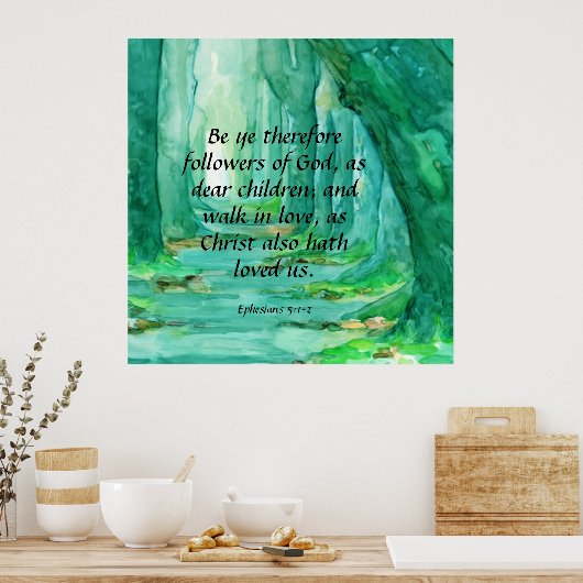 Ephesianer 5:1-2 poster (Küche)