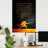 Ephesianer 6:10-11 Bibelverse Poster (Heimbüro)
