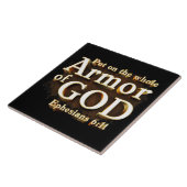 Ephesianer 6:11 Lege die ganze Rüstung des GOT-Gla Fliese (Seite)