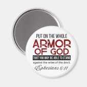 Ephesianer 6:11 Lege die ganze Rüstung Gottes an Magnet (Vorderseite/Rückseite)