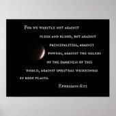 Ephesianer 6:12 Denn wir ringen nicht gegen Fleisc Poster (Vorne)