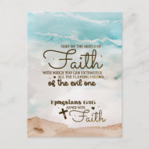 Ephesianer 6:16 nehmen den Schild der Glaubensbibe