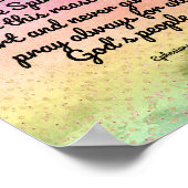 Ephesianer 6:18 Regenbogen Bibel Verse Gebet Poster (Ecke)
