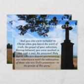 Ephesians 1 13 14 Cross Scripture Memory Card Postkarte (Vorne/Hinten)