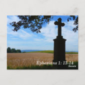 Ephesians 1 13 14 Cross Scripture Memory Card Postkarte (Rückseite)