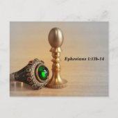 Ephesians 1:13b-14 Marked with a Seal Postcard Postkarte (Rückseite)