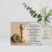 Ephesians 1:13b-14 Marked with a Seal Postcard Postkarte (Stehend Vorderseite)