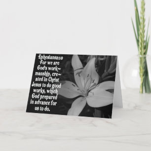 EPHESIANS 2:10 BIBEL-SCHRIFTS-ZITAT KARTE